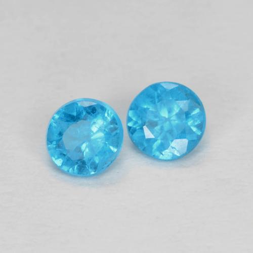 Gemme di Apatite Azzurro naturale da 0.32 ct, Taglio rotondo, VS