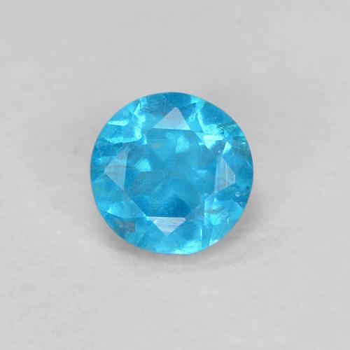Apatite naturale blu da 0,22 ct, taglio rotondo, VS