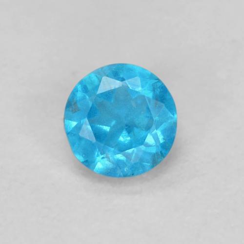 Apatite naturale blu da 0,22 ct, taglio rotondo, VS