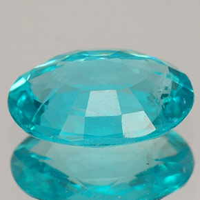 Apatite naturale blu da 1,45 ct, taglio ovale, VS