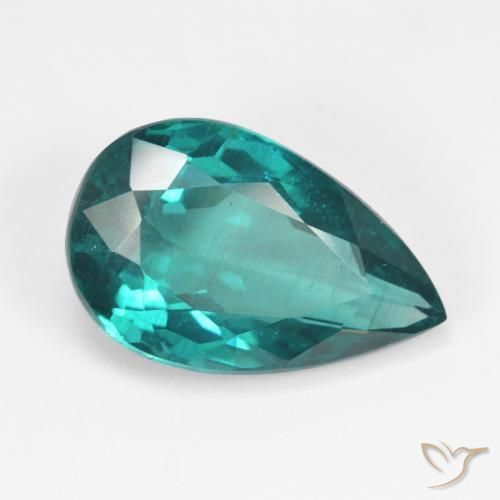 Apatite Verde acqua scuro naturale da 6.94 ct, Forma a pera, VS