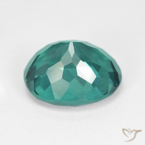 Apatite Blu Verde Scuro naturale da 7.14 ct, Ovale, VS