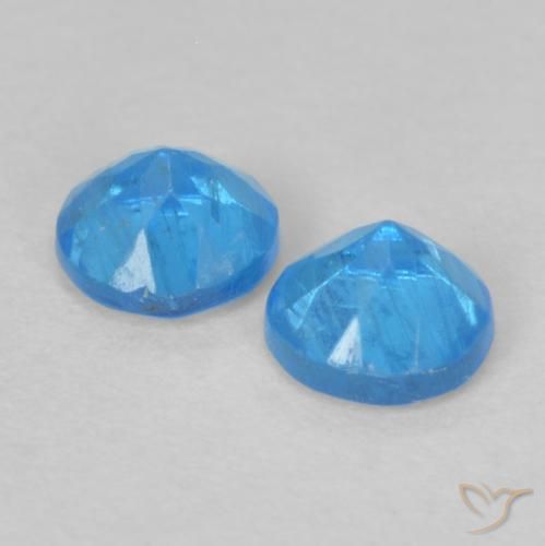 Gemme di Apatite Deep Baby Blue Baby naturale da 0.38 ct, Rotondo, VS