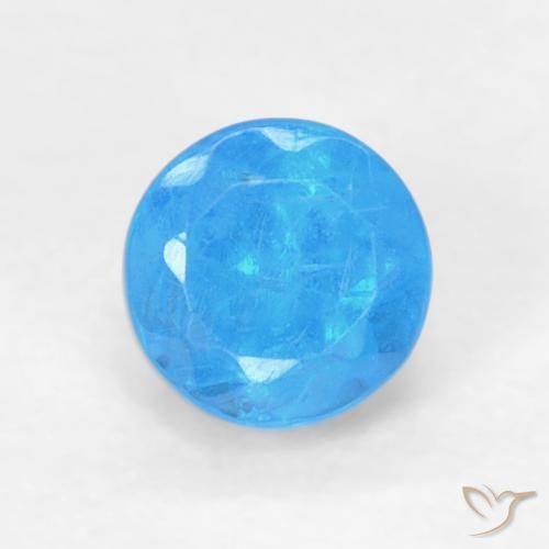 0.22ct Naturale Bambina blu Apatite, Rotondo, VS