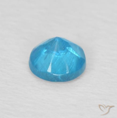 Apatite Blu medio naturale da 0.23 ct, Rotondo, VS