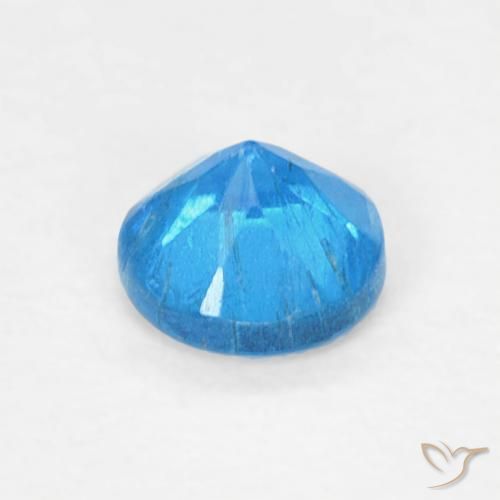 Apatite Azzurro profondo naturale da 0.19 ct, Rotondo, VS