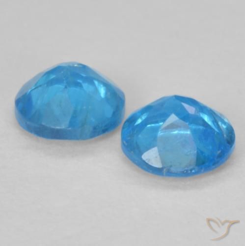 Gemme di Apatite Azzurro naturale da 0.38 ct, Rotondo, VS-SI