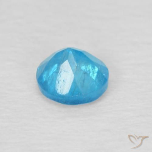 Apatite Blu medio naturale da 0.22 ct, Rotondo, VS