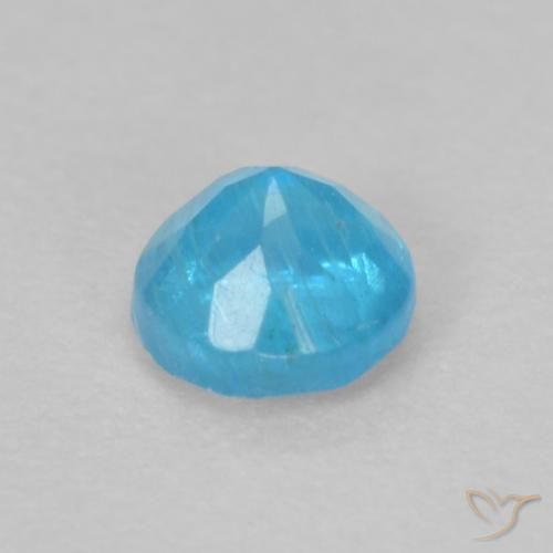 Apatite Blu profondo azzurro naturale da 0.24 ct, Rotondo, VS