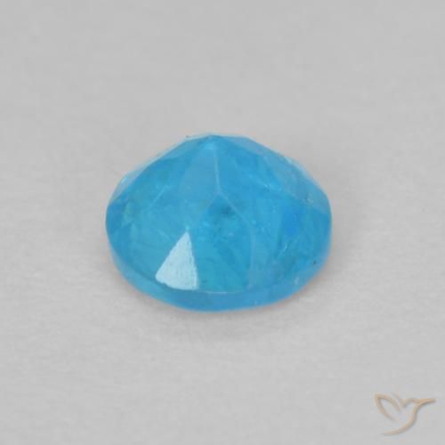 Apatite Azzurro naturale da 0.21 ct, Rotondo, VS