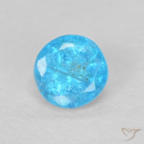 0.19ct Naturale Azzurro Apatite, Rotondo, VS