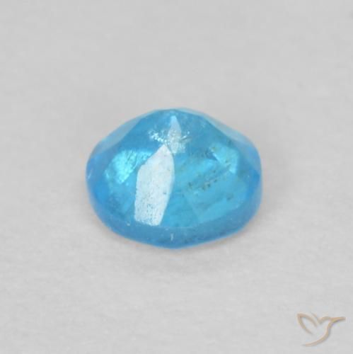 Apatite Azzurro naturale da 0.19 ct, Rotondo, VS