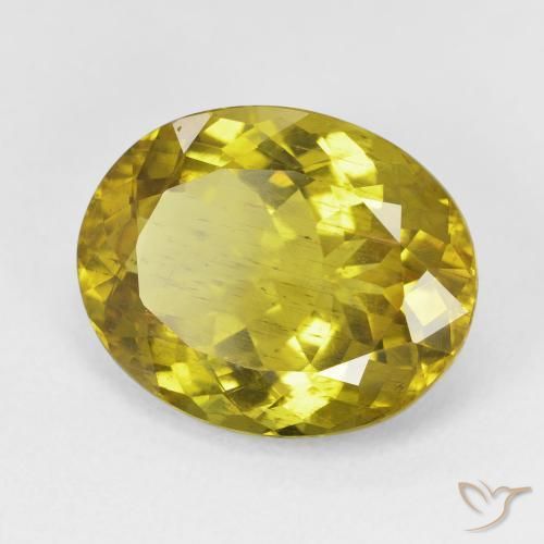 Apatite Giallo brunastro naturale da 11.23 ct, Ovale, VS