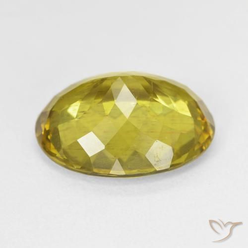 Apatite Giallo brunastro naturale da 11.23 ct, Ovale, VS