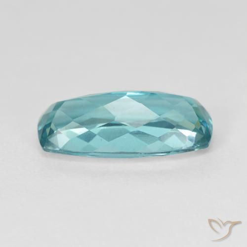 Apatite Verde Blu Elettrico naturale da 5.63 ct, Cuscino, VVS-VS