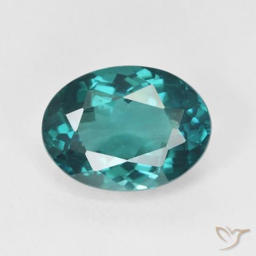 5.25ct Naturale Vivid Greenish Blue Apatite, Ovale, VVS-VS