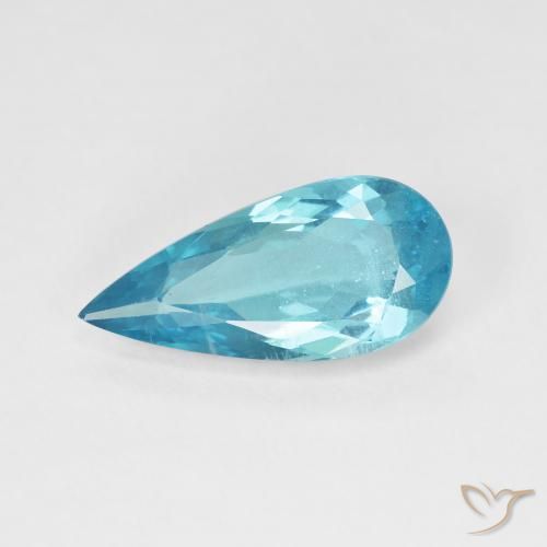 4.81ct Naturale Blu verde Apatite, Forma a pera, VVS-VS