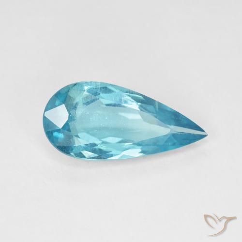 Apatite Blu verde naturale da 4.81 ct, Forma a pera, VVS-VS