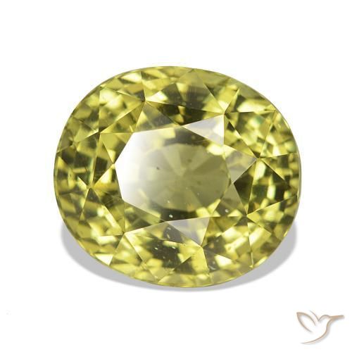 Apatite Giallo verdastro naturale da 6.24 ct, Ovale, VS