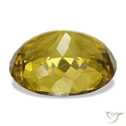 Apatite naturale giallo da 18,73 ct, taglio ovale, VS