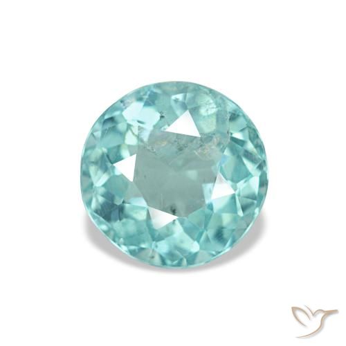 Apatite naturale turchese da 0,95 ct, taglio rotondo, VS-SI
