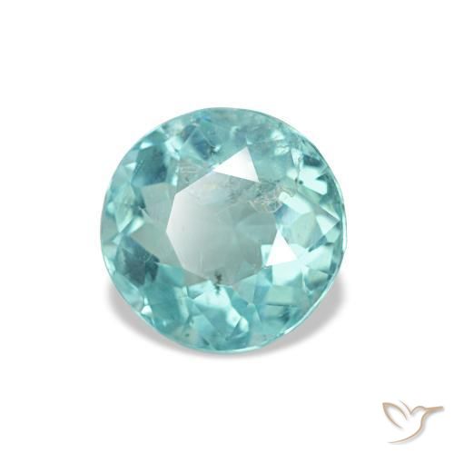 Apatite naturale turchese da 0,95 ct, taglio rotondo, VS-SI
