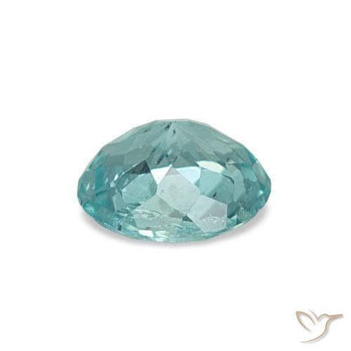 Apatite naturale turchese da 0,95 ct, taglio rotondo, VS-SI