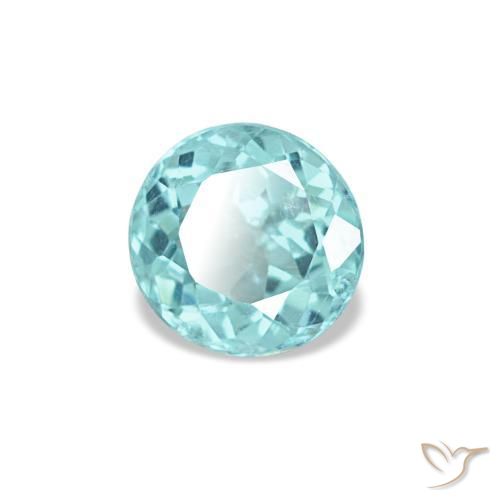 Apatite naturale turchese da 0,41 ct, taglio rotondo, VS-SI