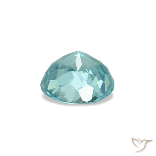 Apatite naturale turchese da 0,41 ct, taglio rotondo, VS-SI