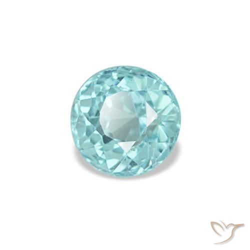 Apatite naturale turchese da 0,33 ct, taglio rotondo, VS-SI