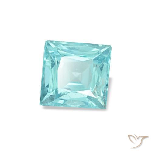 Apatite naturale turchese da 0,59 ct, quadrato, VS-SI
