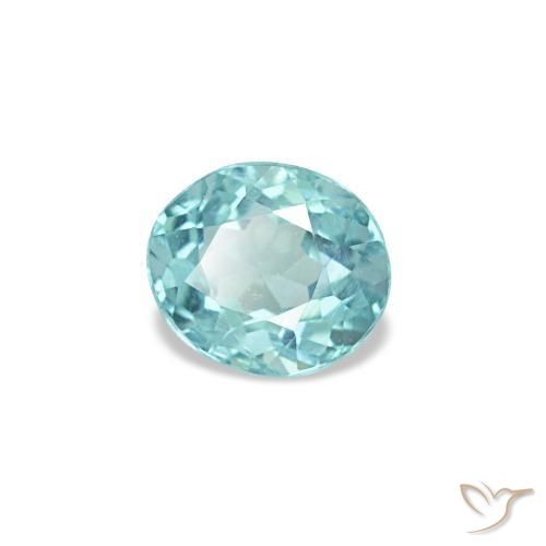 Apatite naturale turchese da 0,23 ct, taglio ovale, VVS