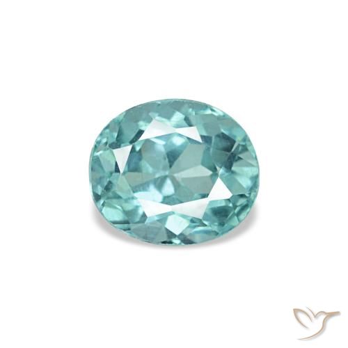 Apatite naturale turchese da 0,33 ct, taglio ovale, VVS