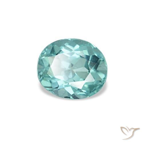 Apatite naturale turchese da 0,33 ct, taglio ovale, VVS