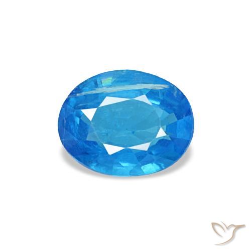 Apatite naturale blu da 0,32 ct, taglio ovale, SI