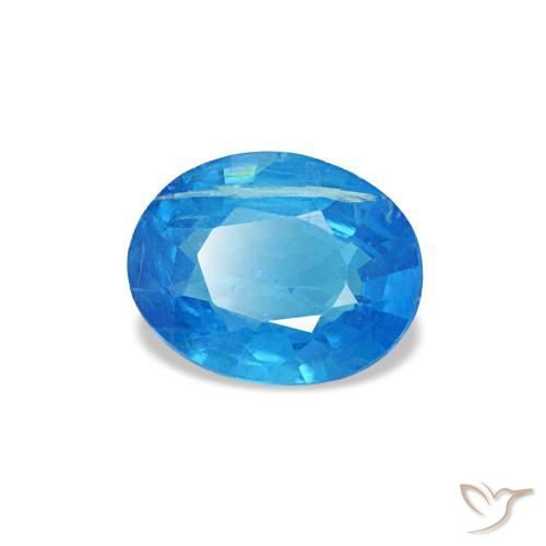 Apatite naturale blu da 0,32 ct, taglio ovale, SI