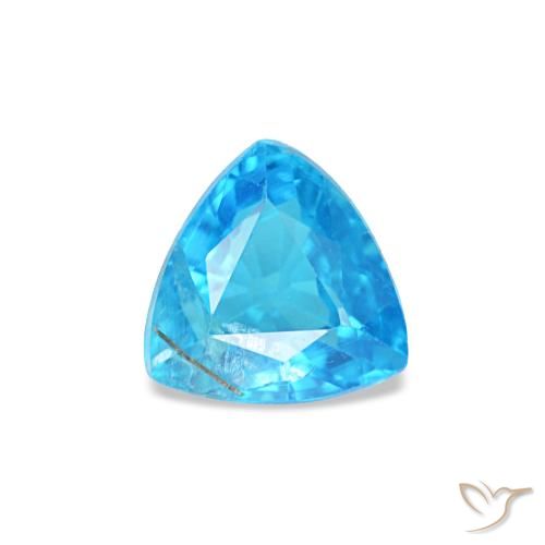Apatite naturale blu da 0,34 ct, trillion, SI