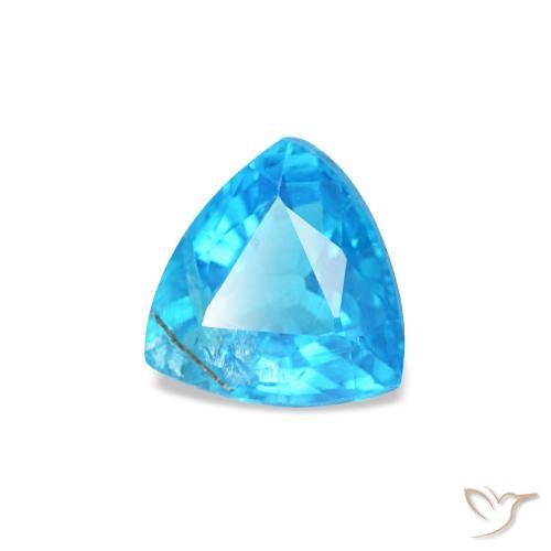 Apatite naturale blu da 0,34 ct, trillion, SI