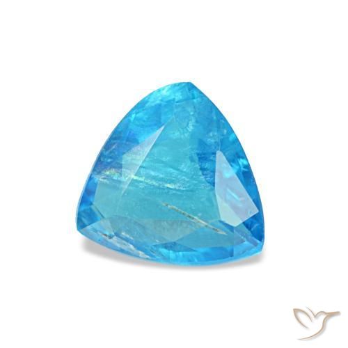 Apatite naturale blu da 0,49 ct, trillion, SI