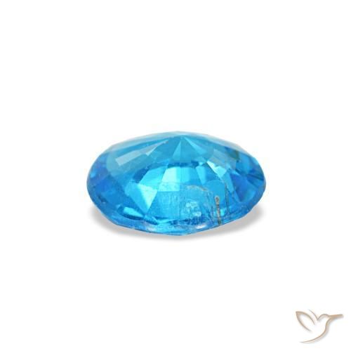 Apatite naturale blu da 0,37 ct, taglio rotondo, SI