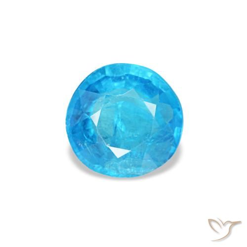 0.33ct blu apatite, rotondo, SI