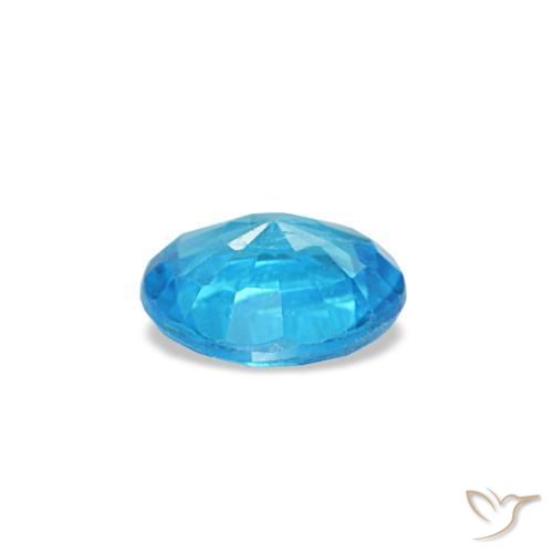 Apatite naturale blu da 0,33 ct, taglio rotondo, SI