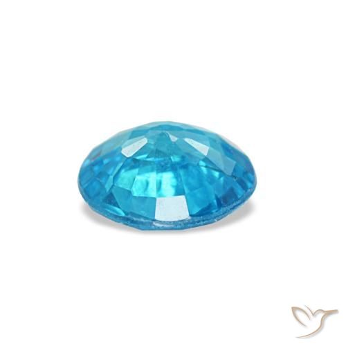 Apatite naturale blu da 0,41 ct, taglio rotondo, SI