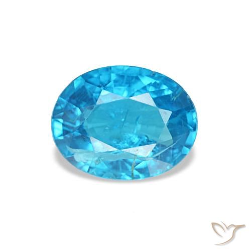 Apatite naturale blu da 0,54 ct, taglio ovale, SI