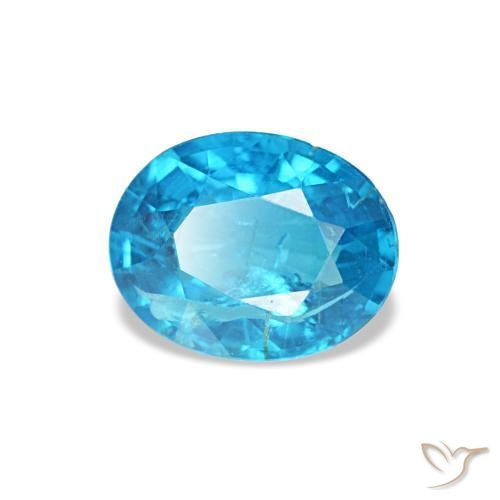 Apatite naturale blu da 0,54 ct, taglio ovale, SI