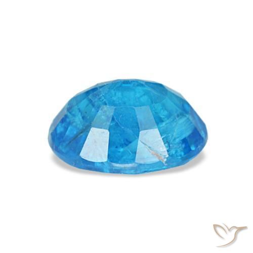 Apatite naturale blu da 0,92 ct, taglio ovale, SI