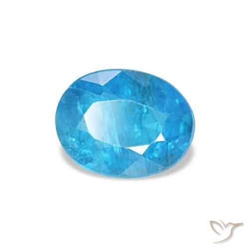 Apatite naturale blu da 0,51 ct, taglio ovale, SI