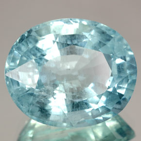 Acquamarina naturale blu da 12,27 ct, taglio ovale, SI