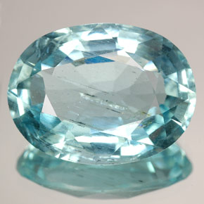 Acquamarina naturale blu da 15,48 ct, taglio ovale, SI