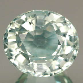 Acquamarina naturale blu da 4,84 ct, taglio ovale, VS